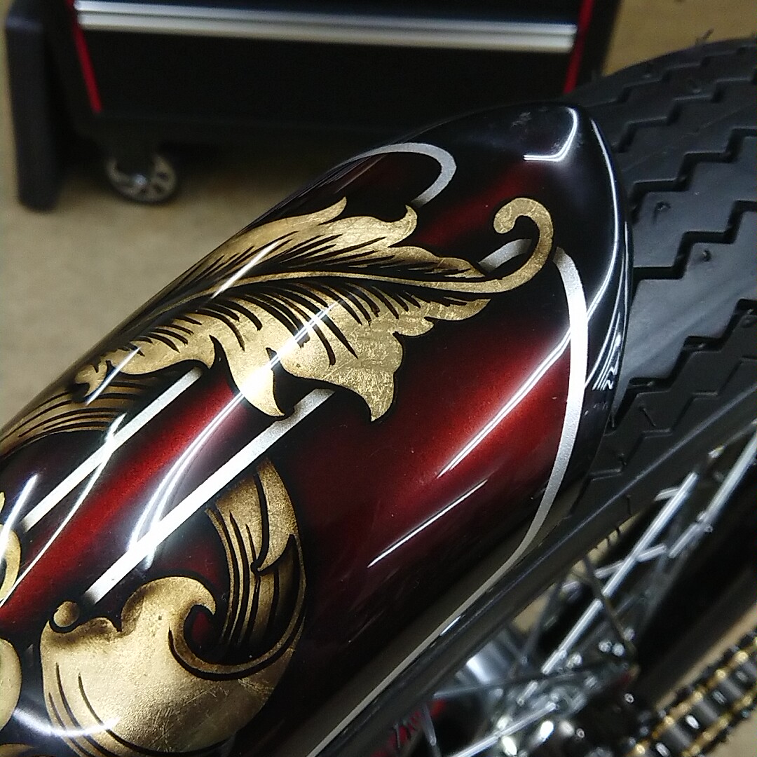 ブラウン＆オレンジにゴールドリーフでカスタムペイント♪ | (有)遠藤