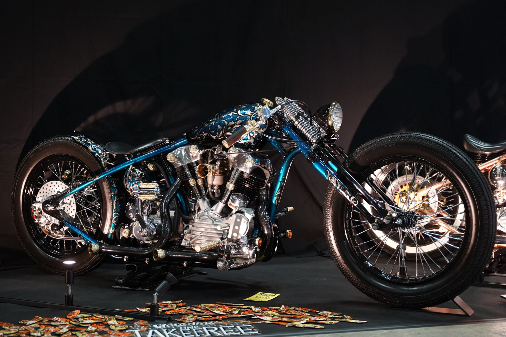 ホットロッドカスタムショー限定 黒イエロー LOVE EAR ART キャップ